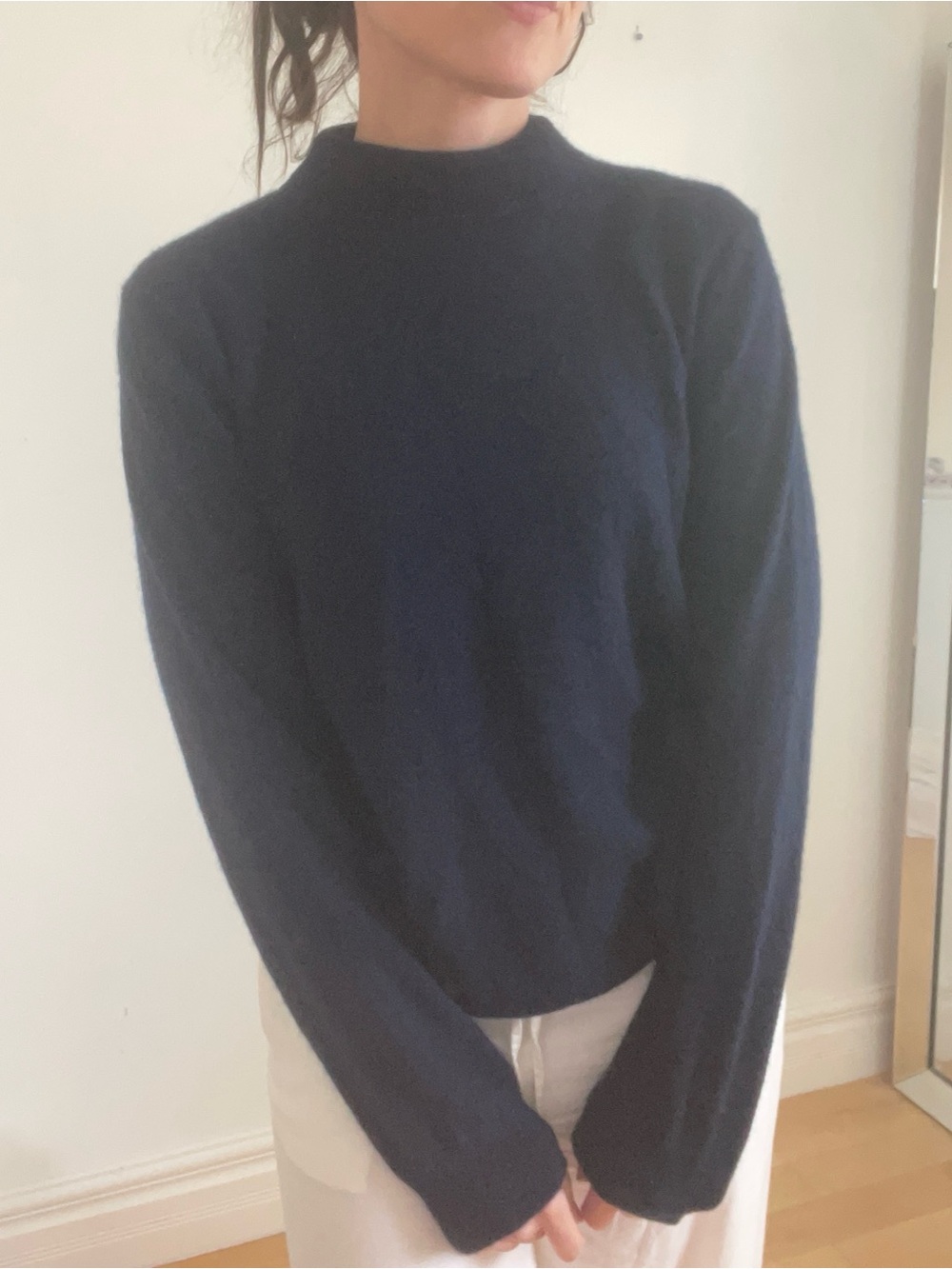Navy cashmere turtleneck Sweater
